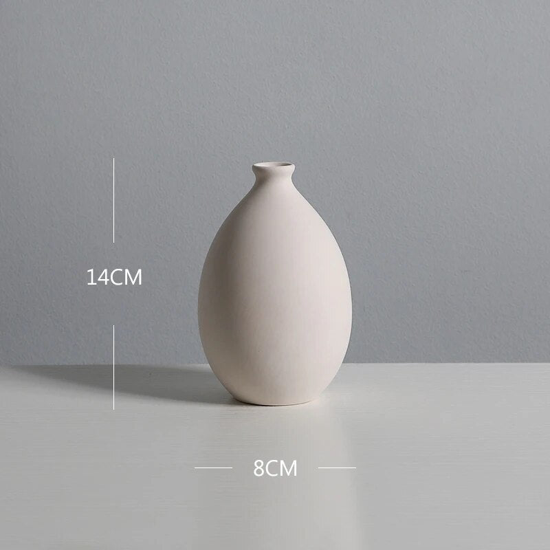 Nordic White Tabletop Vase