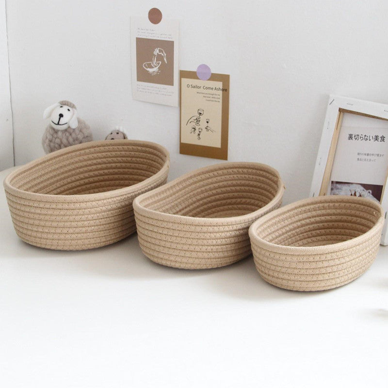 Woven Cotton Thread Storage Basket