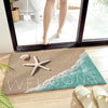 Coastal Beach Soft Flannel Door Mat