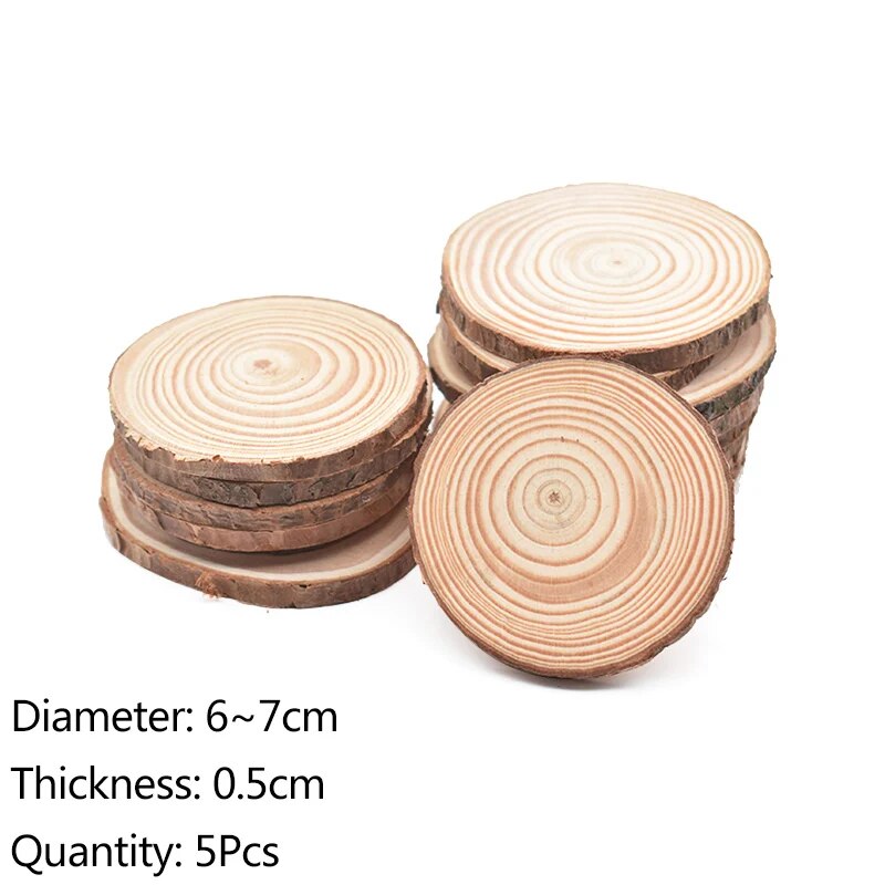 Pine Wood Slice Log Coasters