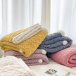 Patterned Plush Solid Colour Blanket