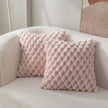 Pineapple Grid Pattern Plush Pillowcase (2 pcs)