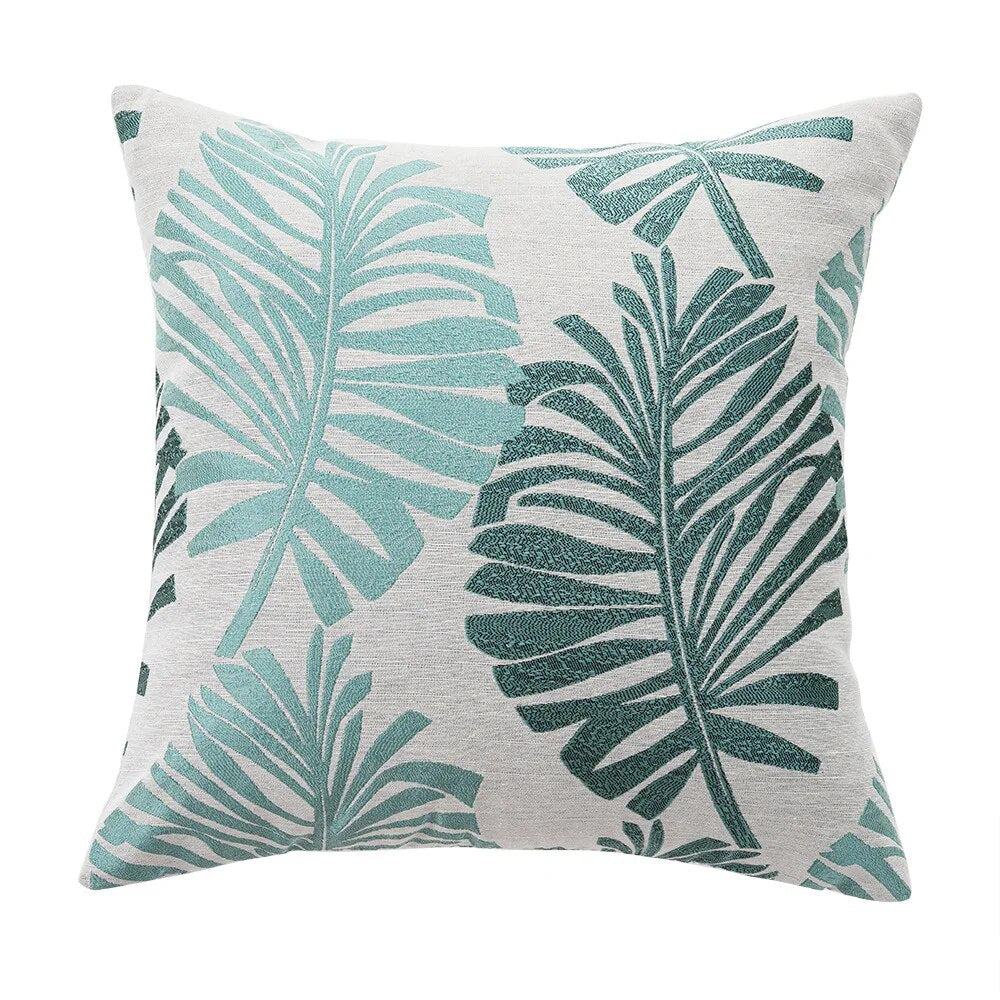 Plant Pattern Velvet Cushion Case