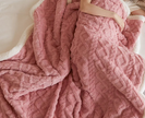 Patterned Plush Solid Colour Blanket