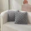 Pineapple Grid Pattern Plush Pillowcase (2 pcs)