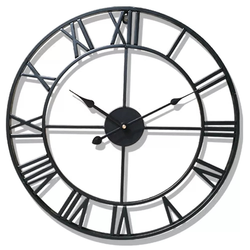 Metal Iron Roman Numeral 40cm 3D Wall Clock