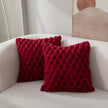 Pineapple Grid Pattern Plush Pillowcase (2 pcs)