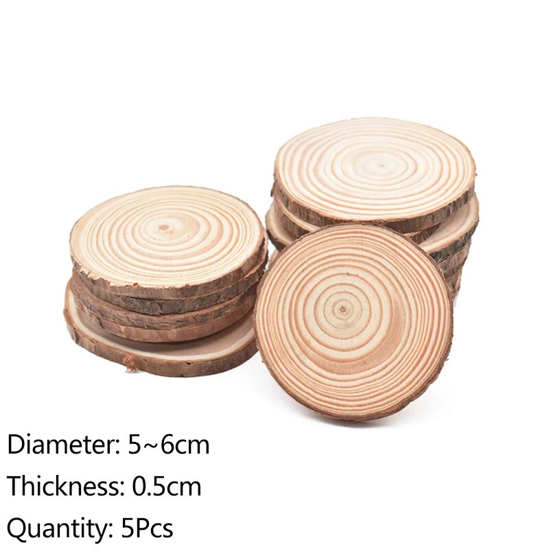 Pine Wood Slice Log Coasters