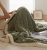 Patterned Plush Solid Colour Blanket