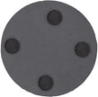 8pc Black Round Slate Coasters