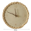 Rattan European Silent Wall Clock