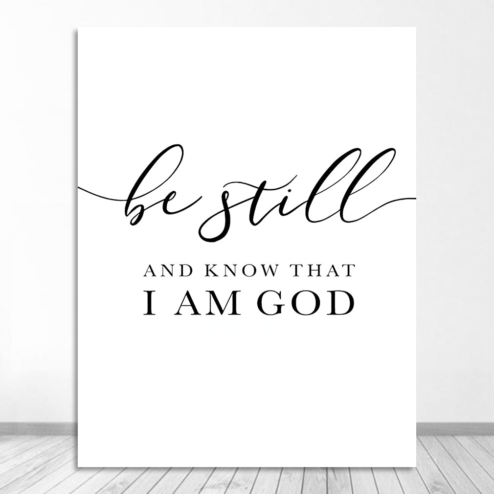 Christian Cursive Quotes Printed Wall Art