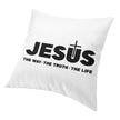 Jesus The Way, The Truth, The Life Velvet Fabric Cushion Cover