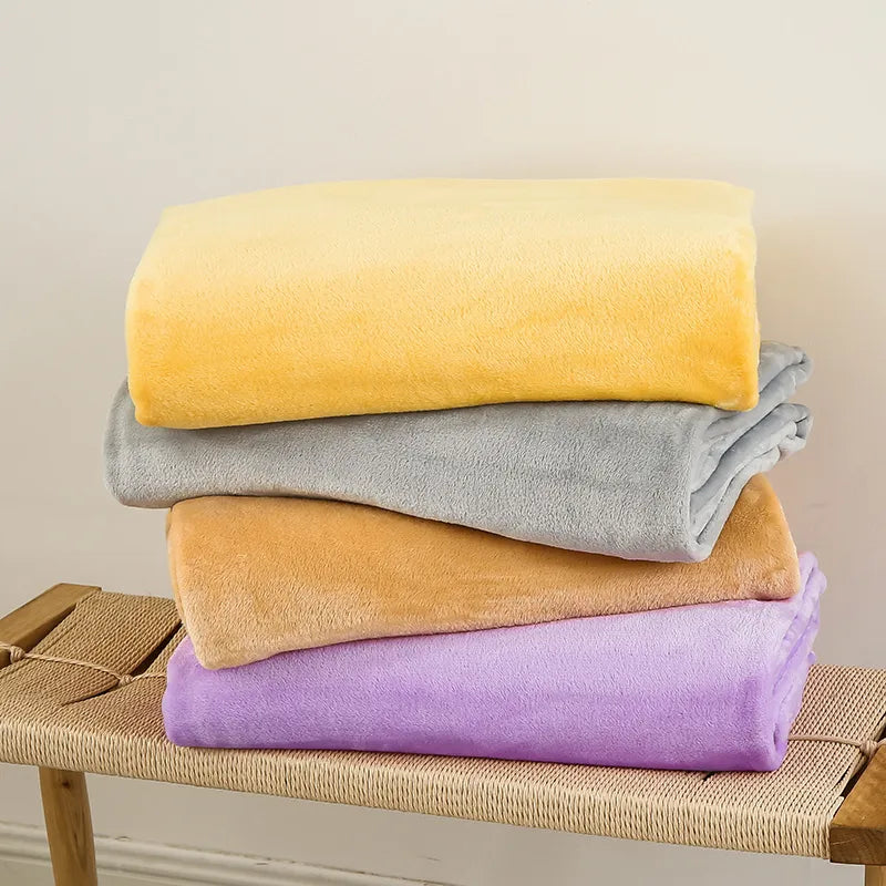 Solid Colour Plush Blankets
