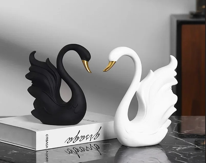 Eternal Grace Swan Duo Sculptures