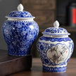 Blue and White Porcelain Tea Storage Pot