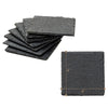 8pc Black Square Slate Coasters