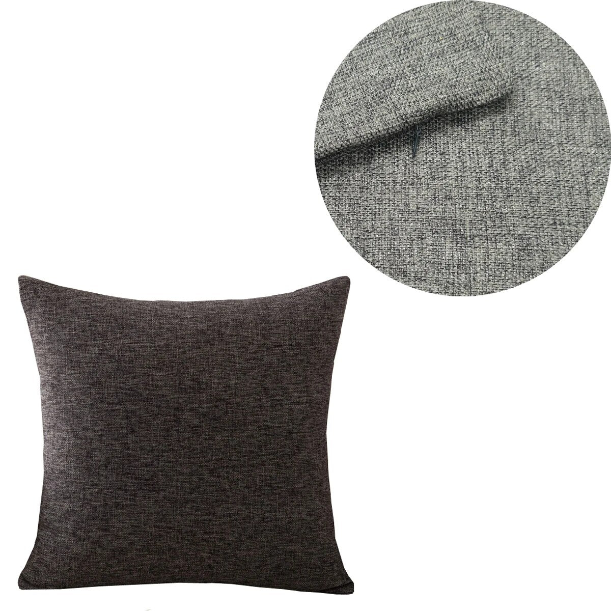 Solid Colour Throw Cushion Cover