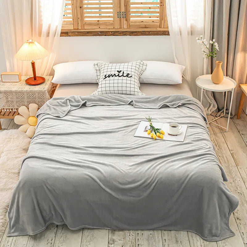 Solid Colour Plush Blankets