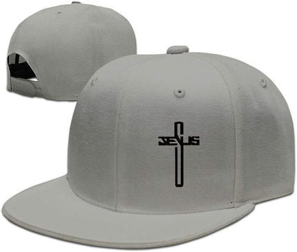 Jesus Embedded Cross Flat Cap