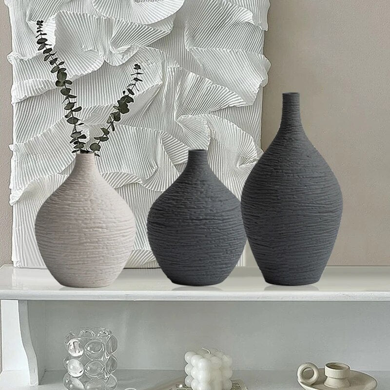 Neutral Narrow Mouth Vase