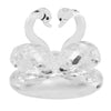 Crystal Glass Swans Sculpture