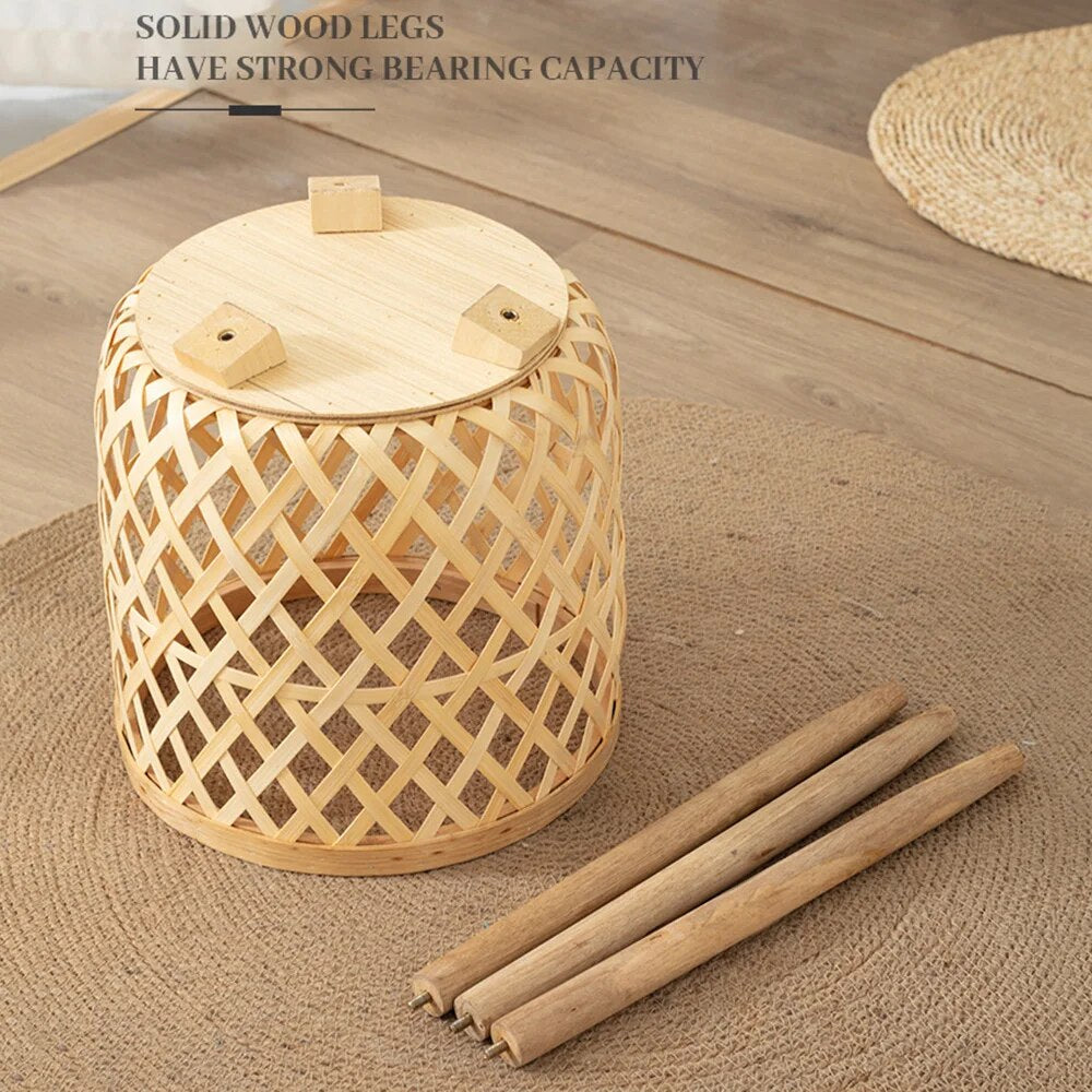 Woven Bamboo Flower Pot Display