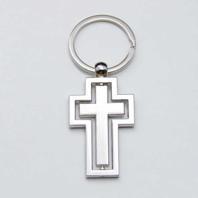 Rotating Cross Alloy Key Chain