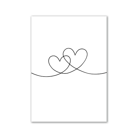 Hand in Hand Black and White Love Print Wall Art