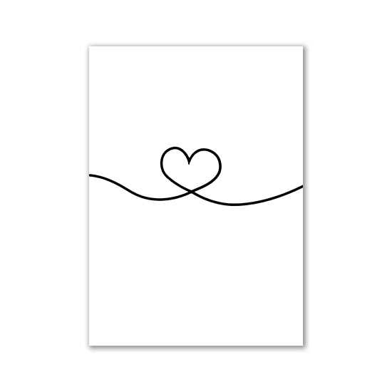 Hand in Hand Black and White Love Print Wall Art