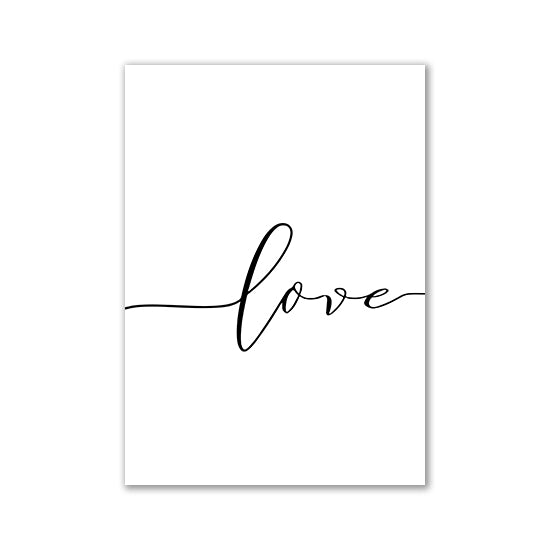 Hand in Hand Black and White Love Print Wall Art