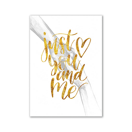 Hand in Hand Black and White Love Print Wall Art