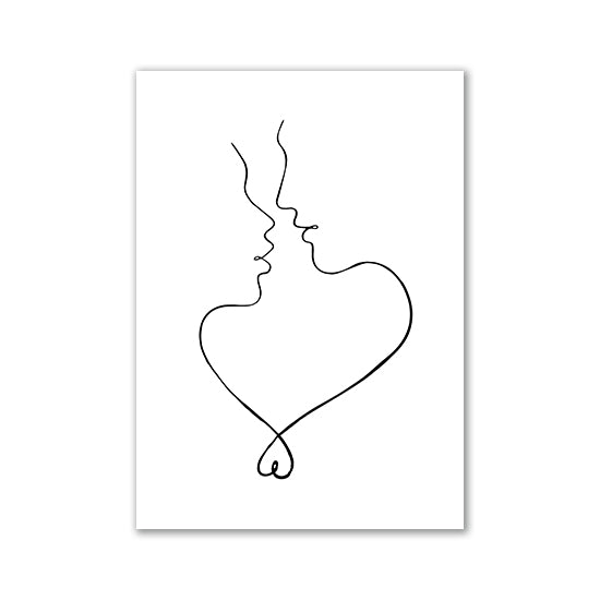 Hand in Hand Black and White Love Print Wall Art