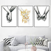 Hand in Hand Black and White Love Print Wall Art