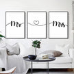 Hand in Hand Black and White Love Print Wall Art