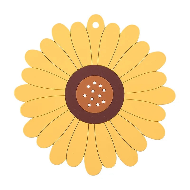 Sunflower PVC Coaster and Table Mat